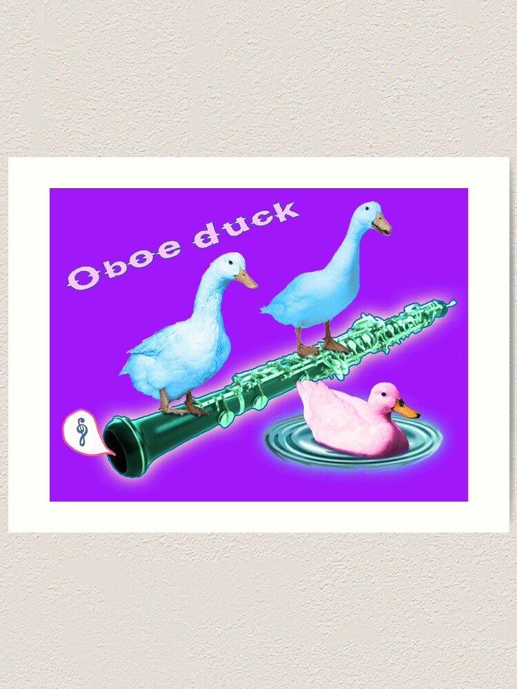 "Oboe Duck" Art Print for Sale by MissMusica Redbubble
