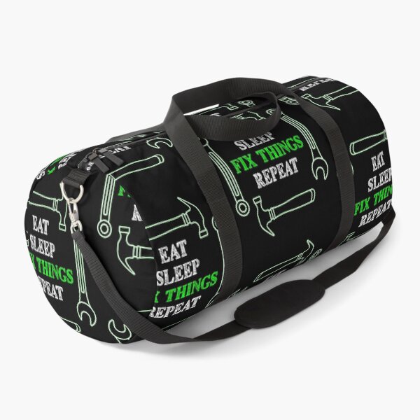 Item preview, Eat Sleep Fix Things Repeat Funny Tool Carpenter Repairs Lime Green designed and sold by artfulnotebook.