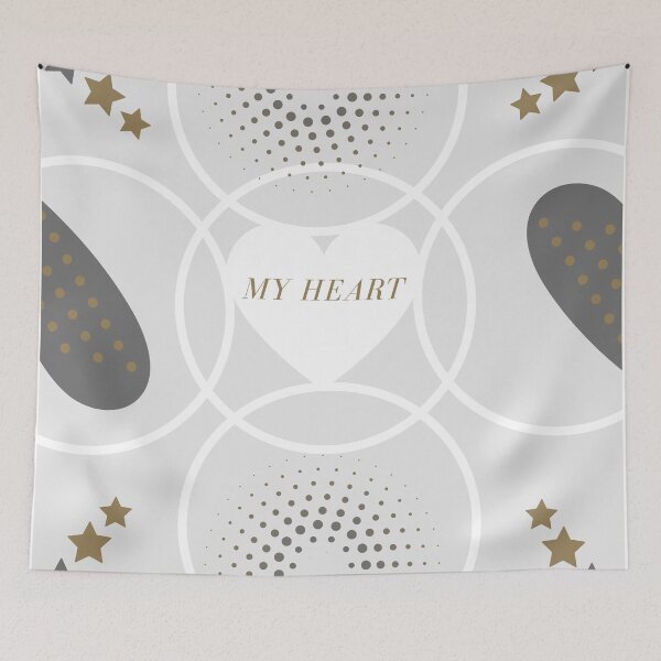 Item preview, Simple white aesthetic Heart with Stars designed and sold by Anchorbutterfly.