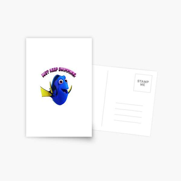 Dory Finden Einfach Weiter Schwimmen Postkarte Von Letitbeglee Redbubble