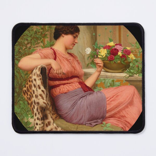 Item preview, The Time Of Roses (1916) "Girl with a beautiful transparent Summer pink Dress" John William Godward designed and sold by TeeARTHY.