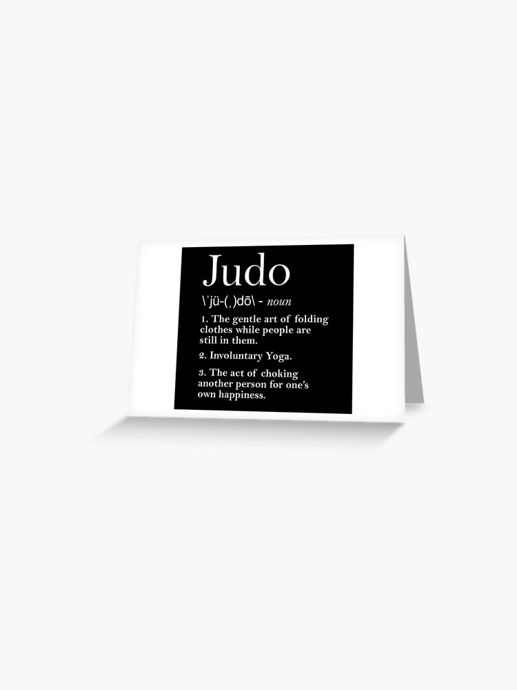 Carte de vœux for Sale avec l'œuvre « Définition de l'entraîneur de judo,  cadeau de judo » de l'artiste MyTeeHere