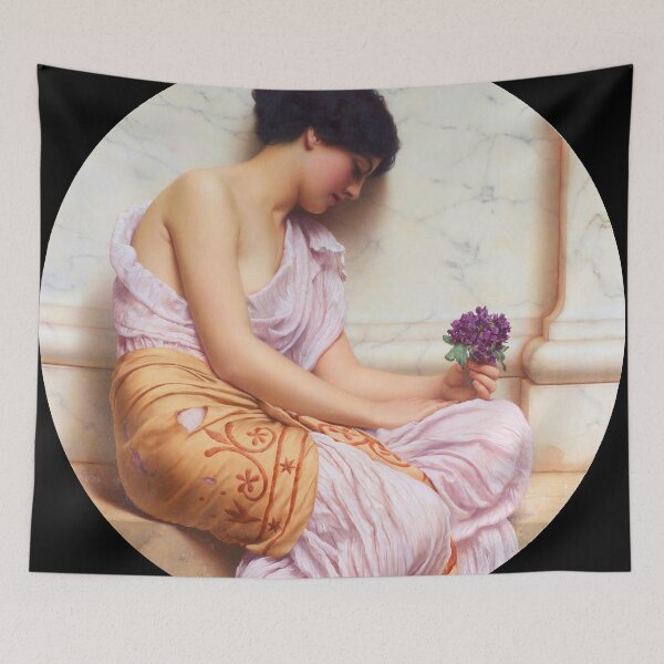 Item preview, Violets, Sweet Violets "Girl with a beautiful transparent Summer pink Dress" John William Godward designed and sold by TeeARTHY.