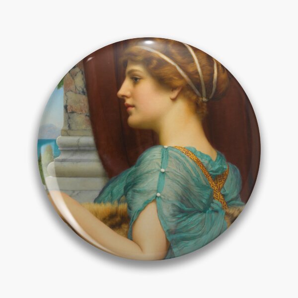 Item preview, A Pompeian Lady (1904) Girl with a beautiful transparent Summer Green Dress" John William Godward designed and sold by TeeARTHY.