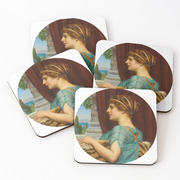 Item preview, A Pompeian Lady (1904) Girl with a beautiful transparent Summer Green Dress" John William Godward designed and sold by TeeARTHY.