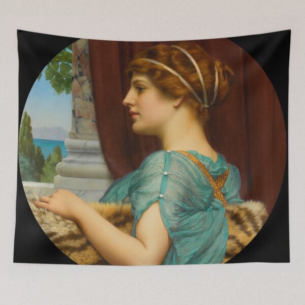 Item preview, A Pompeian Lady (1904) Girl with a beautiful transparent Summer Green Dress" John William Godward designed and sold by TeeARTHY.