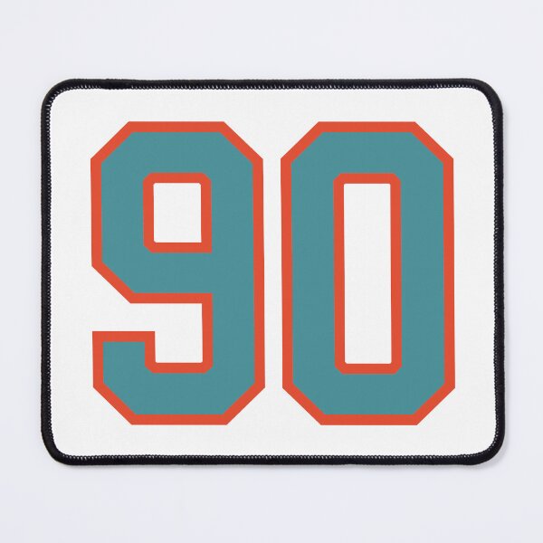 Item preview, 90 number, aqua orange lucky sports ninety designed and sold by ArtIsParty.