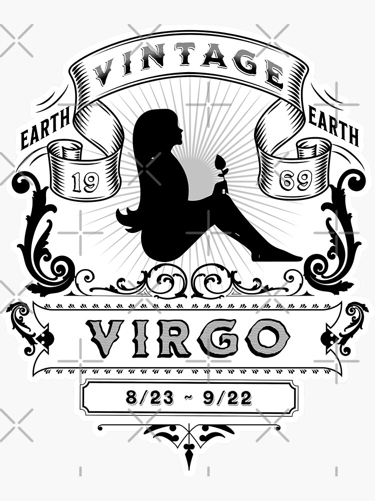 The Zodiac Sign of Virgo Black and White 1969