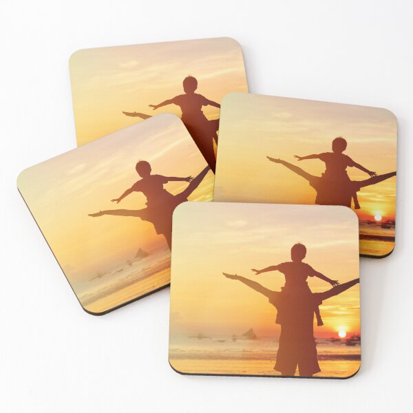 Item preview, father and son playing on sunset beach happy childhood kid happy childhood, designed and sold by zenger2021.