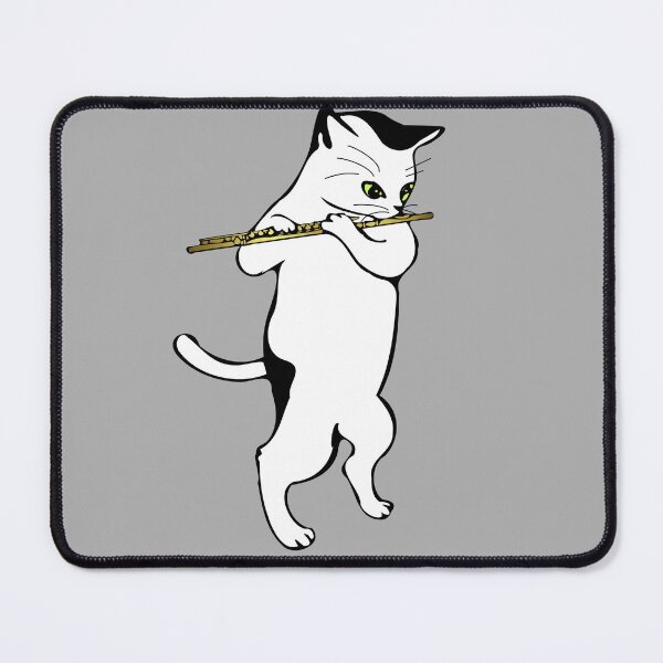 Item preview, Music Lover Cat Playing Flute designed and sold by SystemLion.