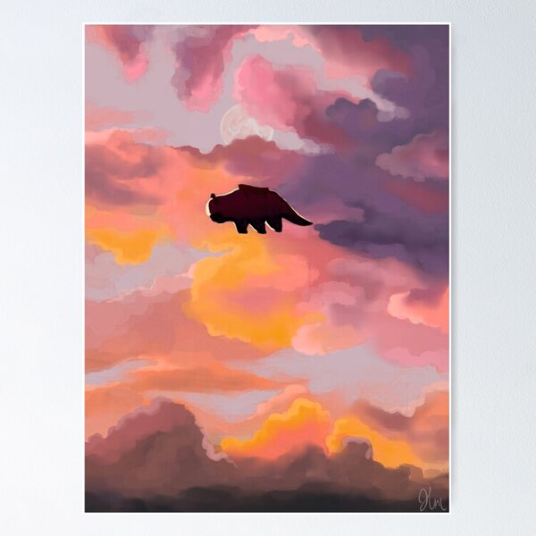 Item preview, Appa in the Clouds Poster metal print tapestry Poster designed and sold by jackmikasa45.