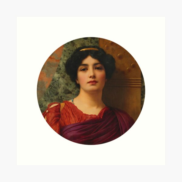 Item preview, A Pompeian Lady (1904)  Girl with a beautiful transparent Summer Green Dress" John William Godward designed and sold by TeeARTHY.