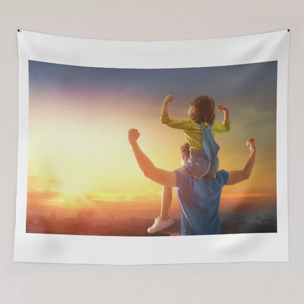Item preview, Happy warm family father and his daughter playing outdoors happy childhood designed and sold by zenger2021.