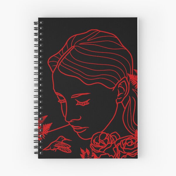 Item preview, Thoughtful Girl with Hummingbird and Roses designed and sold by NebulaFern.