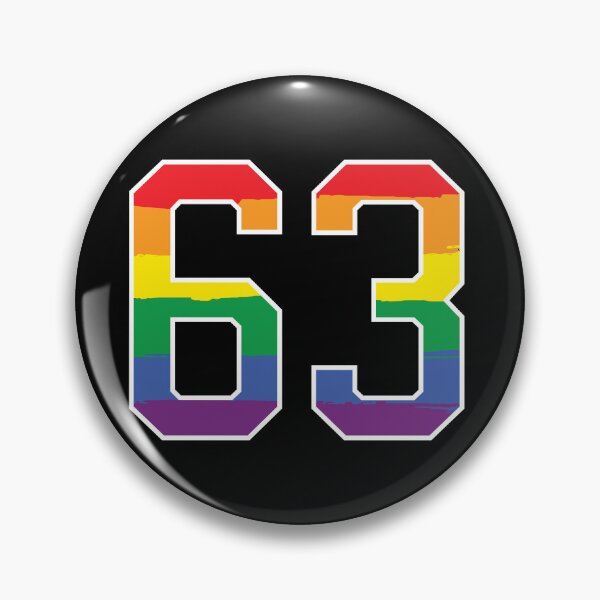 Item preview, Number 63 Rainbow LGBT pride sixty three designed and sold by LoveIsColorful.