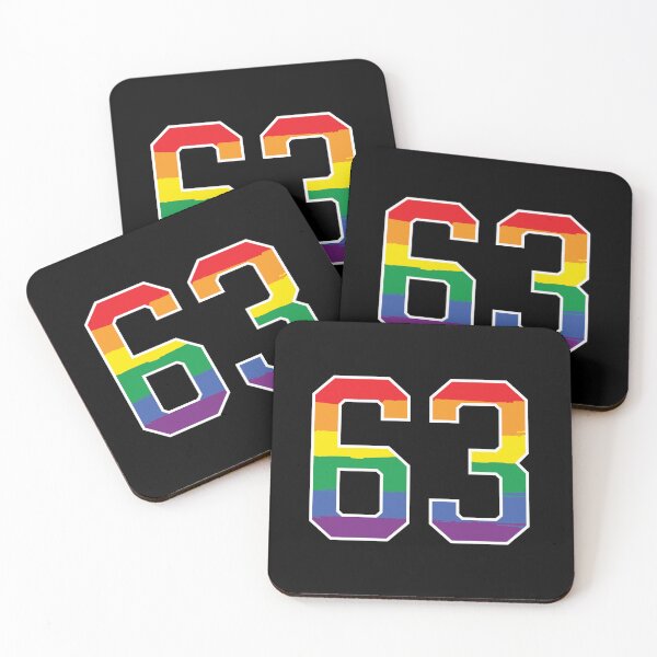 Item preview, Number 63 Rainbow LGBT pride sixty three designed and sold by LoveIsColorful.