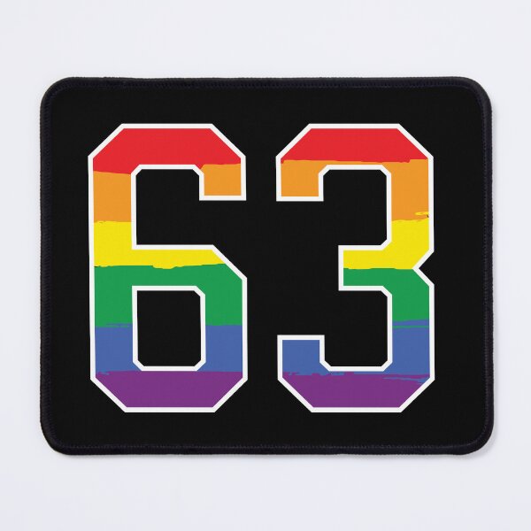 Item preview, Number 63 Rainbow LGBT pride sixty three designed and sold by LoveIsColorful.