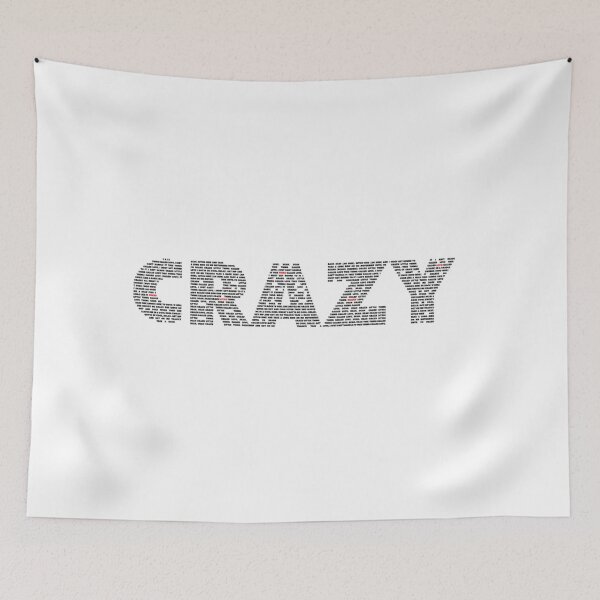 Item preview, CRAZY - Crazy Little Thing Called Love Lyrics (Queen) (in Black)   designed and sold by HouzOfStyles.