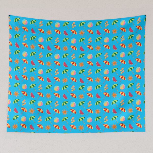 Item preview, Summer, pattern,blue,  designed and sold by LuFilu.