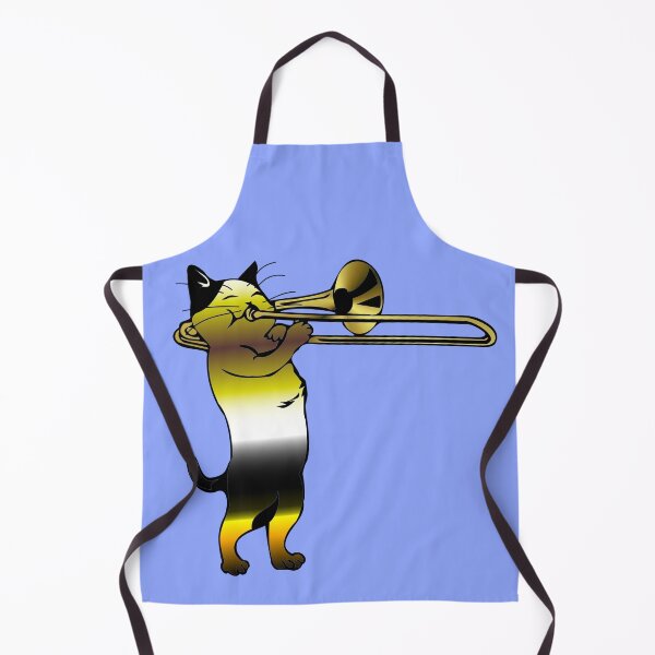Item preview, Music Lover Cat Playing Trombone designed and sold by SystemLion.