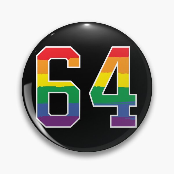 Item preview, Number 64 Rainbow LGBT pride sixty four designed and sold by LoveIsColorful.