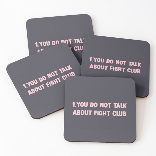 Item preview, Fight Club, first rule, pink designed and sold by perezzzoso.