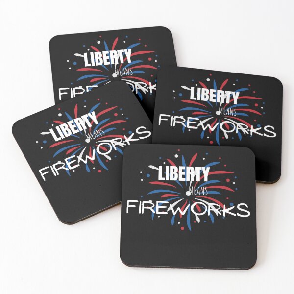 Item preview, liberty means fireworks,USA day, flag color firecrackers,fireworks quote shirt and sticker and many more design. designed and sold by haideralibhai.