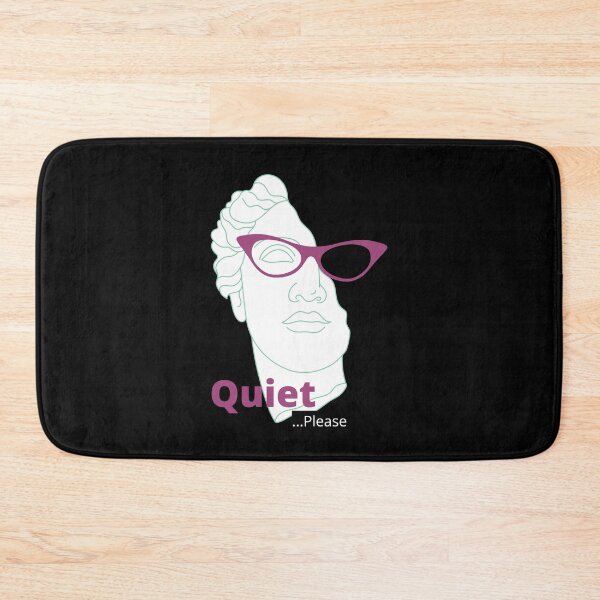 Item preview, Quiet ...Please (White) - Geek Statue, Greek Bust, Nerdy Librarian Glasses designed and sold by Quirkdom.