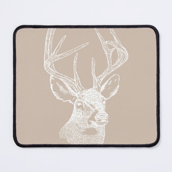 Item preview, Deer Bust in Burlap & White designed and sold by House of Haha.