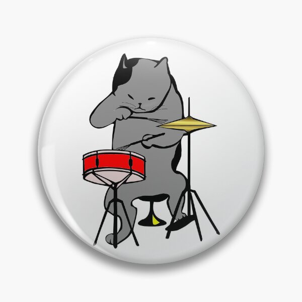 Item preview, Music Lover Cat Playing the Drums designed and sold by SystemLion.