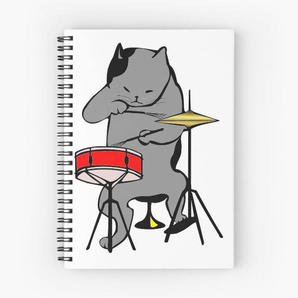 Item preview, Music Lover Cat Playing the Drums designed and sold by SystemLion.