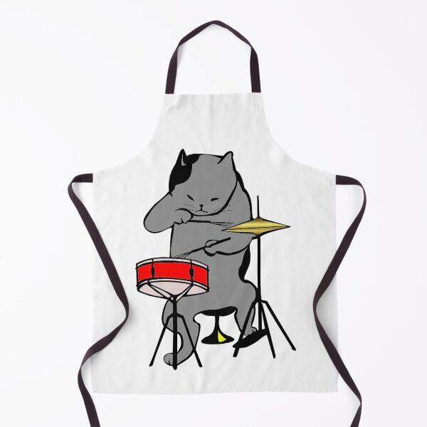 Item preview, Music Lover Cat Playing the Drums designed and sold by SystemLion.
