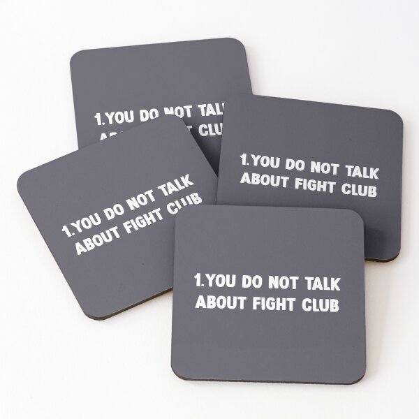 Item preview, Fight Club, first rule, white designed and sold by perezzzoso.