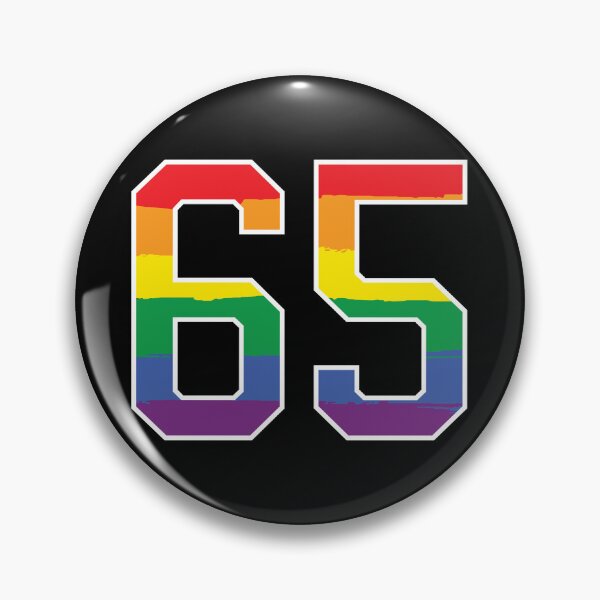 Item preview, Number 65 Rainbow LGBT pride sixty five designed and sold by LoveIsColorful.