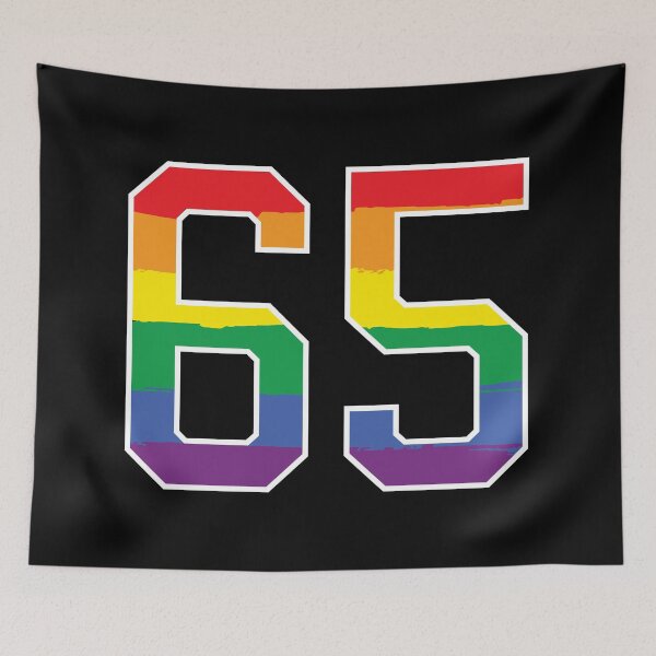 Item preview, Number 65 Rainbow LGBT pride sixty five designed and sold by LoveIsColorful.