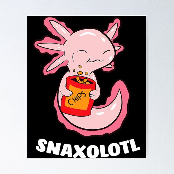 Snaxolotl Funny Kawaii Axolotl Food Lover Gift Drawing by Noirty Designs -  Fine Art America