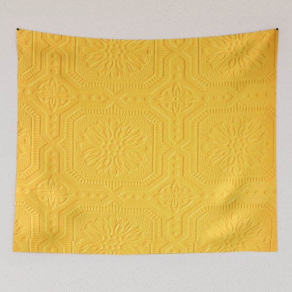 Item preview, PATTERN DESIGN STUDY #53 – Decorative Yellow Wallpaper Squares designed and sold by DEL-Productions.