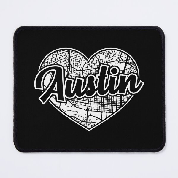 Item preview, Love Austin Heart City Map designed and sold by pixeljamz.