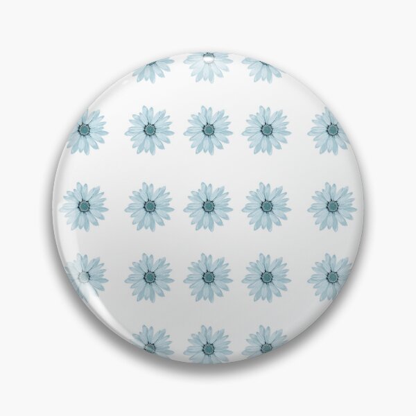 Artikelvorschau, Blaues Blumenmuster auf weißem Hintergrund entworfen und verkauft von Digitalme Designs.