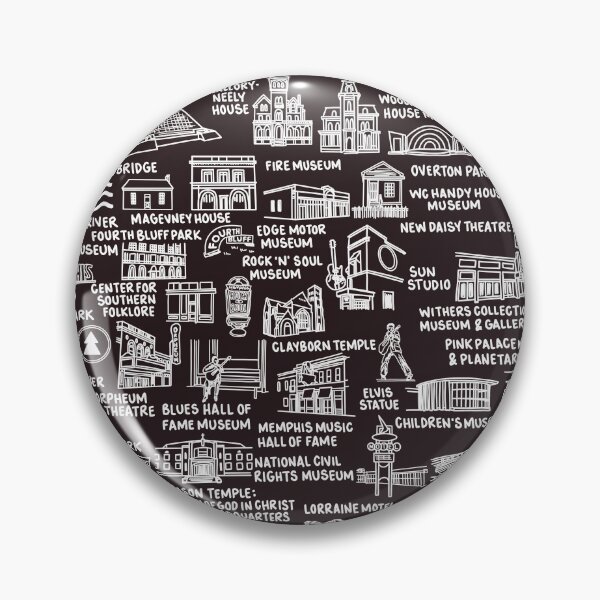 Item preview, Memphis Map  designed and sold by fiberandgloss.