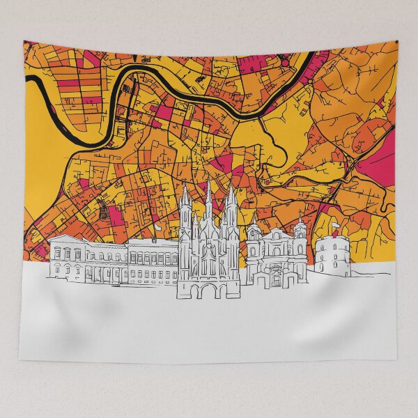 Item preview, Vilnius Skyline Map designed and sold by hebstreit.
