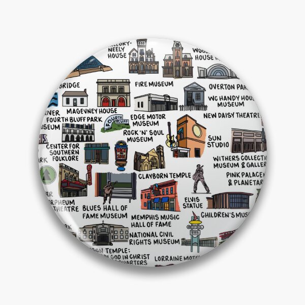 Item preview, Memphis Map  designed and sold by fiberandgloss.