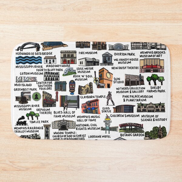 Item preview, Memphis Map  designed and sold by fiberandgloss.