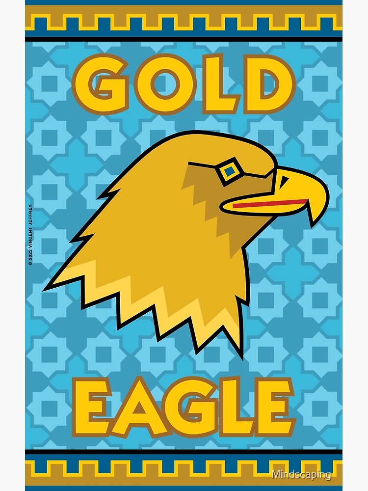 "Glorious Gold Eagle Crest" Poster for Sale by Mindscaping Redbubble