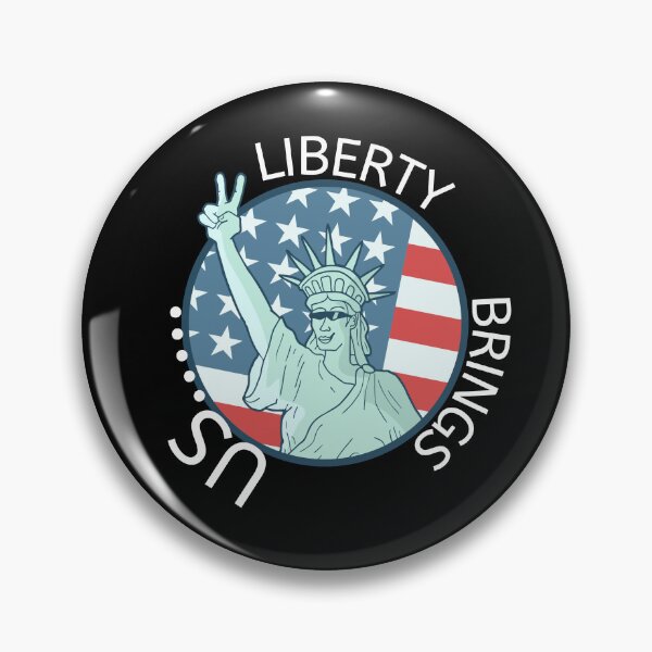 Item preview, liberty brings us, USA flag color quote,patriotic quote shirt and sticker design. designed and sold by haideralibhai.