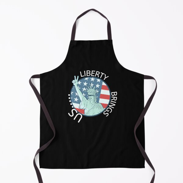 Item preview, liberty brings us, USA flag color quote,patriotic quote shirt and sticker design. designed and sold by haideralibhai.