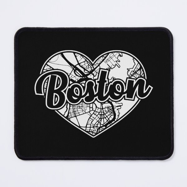 Item preview, Love Boston Heart City Map designed and sold by pixeljamz.