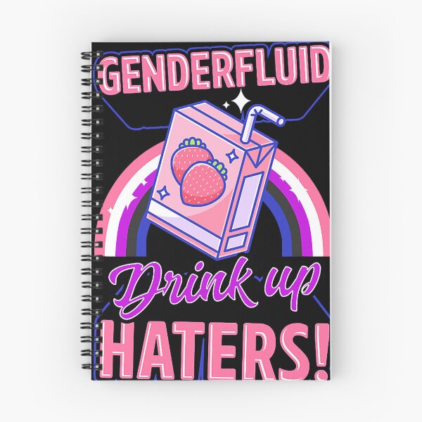 Item preview, Genderfluid Drink Up Haters Strawberry Milk Nonbinary Pride T-Shirt designed and sold by enchantingairpl.