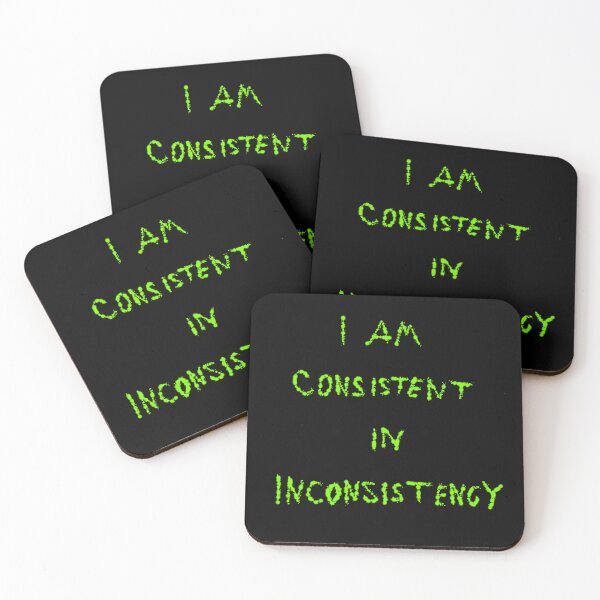 Artikelvorschau, Ich bin konsequent in Inkonsistenz Word Sticker Pack+ 4 D3 Production entworfen und verkauft von SelfUpgrade.