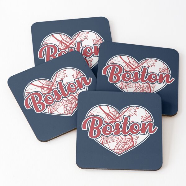 Item preview, Love Boston Baseball Heart City Map designed and sold by pixeljamz.